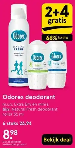 Etos Odorex deodorant aanbieding