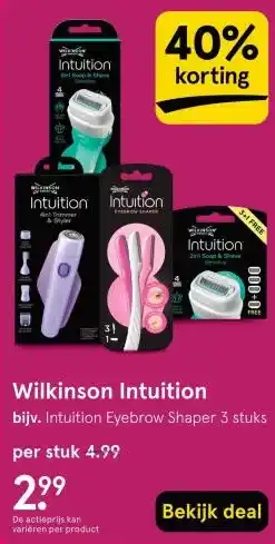 Etos Wilkinson Intuition aanbieding