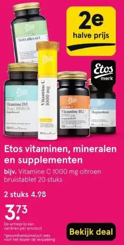 Etos Etos vitaminen, mineralen en supplementen aanbieding