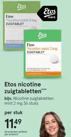 Etos Etos nicotine zuigtabletten aanbieding