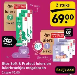 Etos Etos Soft & Protect luiers en luierbroekjes megaboxen aanbieding