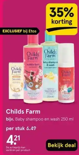 Etos Childs Farm aanbieding