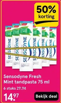 Etos Sensodyne Fresh Mint tandpasta 75 ml aanbieding