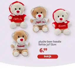 Bruna pluche beer hoedie liefste juf aanbieding