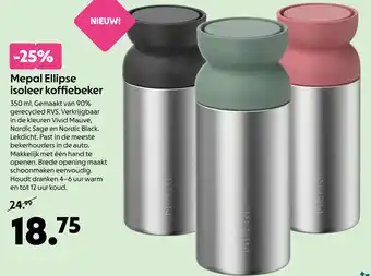 Mepal Ellipse isoleer koffiebeker