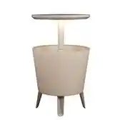 Bol.com Keter Coolbar Partytafel Lichtgevend - 49,5x49,5x57cm-84.5cm - 30 L - Wit aanbieding
