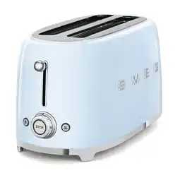 Bol.com SMEG TSF02PBEU - Broodrooster - Pastelblauw - 2x4 - 1500W - 6 niveaus aanbieding