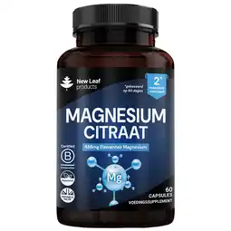 Holland & Barrett 2e product 50% korting | New Leaf Products Magnesium Citraat - 120 capsules aanbieding