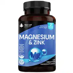 Holland & Barrett 2e product 50% korting | New Leaf Magnesium & Zinc Tablets - 120 tabs aanbieding