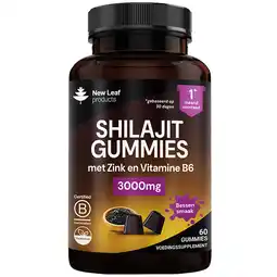 Holland & Barrett 2e product 50% korting | New Leaf Products Shilajit Gummies met Zink en Vitamine B6 - 60 gummies aanbieding