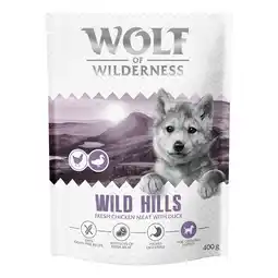 Zooplus Wolf of Wilderness Junior Wild Hills Eend - graanvrij - 400 g: Nieuw Recept aanbieding