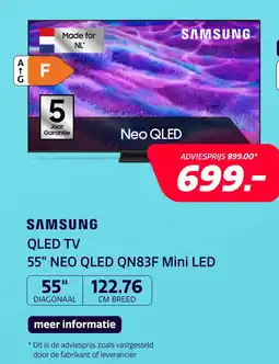Electroworld Samsung 55 NEO QLED QN83F Mini LED (2025) aanbieding
