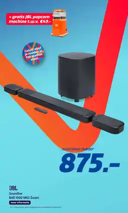 Electroworld JBL BAR 1000 M2 Zwart aanbieding