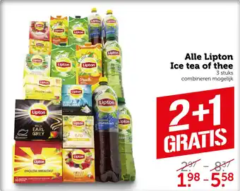 Coop Alle Lipton Ice tea of thee aanbieding