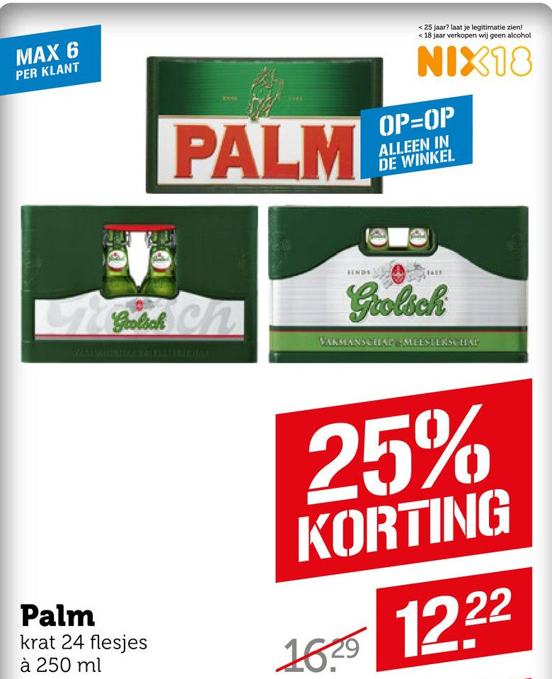 Palm aanbieding bij Coop