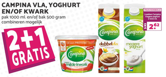Boon`s Markt Campina Vla, Yoghurt En/Of Kwark aanbieding
