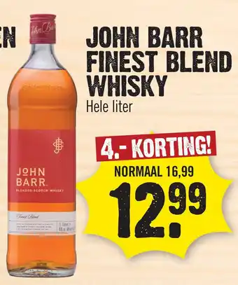 Super Dirck 3 JOHN BARR FINEST BLEND WHISKY aanbieding