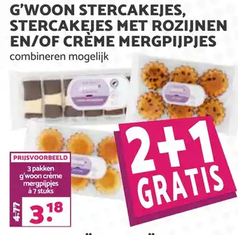 Boon`s Markt G'woon Stercakejes, Stercakejes Met Rozijnen En/Of Crème Mergpijpjes aanbieding