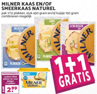 MCD Supermarkt Milner Kaas En/Of Smeerkaas Naturel aanbieding