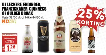 MCD Supermarkt De Leckere, Erdinger, Franziskaner, Guinness Of Gulden Draak aanbieding