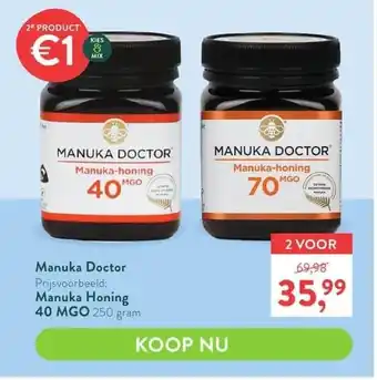 Holland & Barrett Manuka Doctor Manuka Honing 40 MGO 250 gram aanbieding