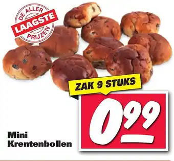 Nettorama Mini Krentenbollen aanbieding