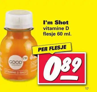 Nettorama I'm Shot vitamine D flesje 60 ml. aanbieding