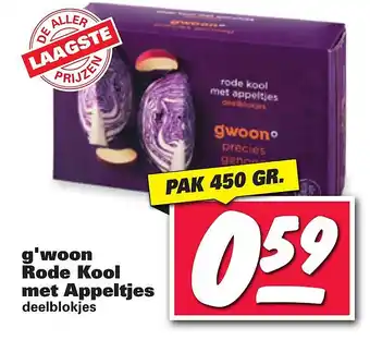 Nettorama g'woon Rode Kool met Appeltjes aanbieding