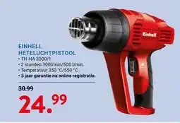 Kluswijs EINHELL HETELUCHTPISTOOL • T aanbieding