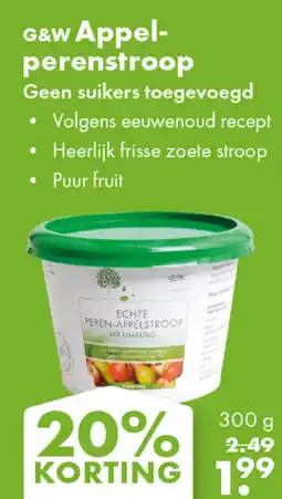 Gezond & Wel G&W Appel-perenstroop aanbieding