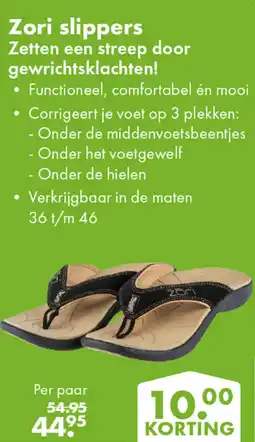 Gezond & Wel Zori slippers aanbieding