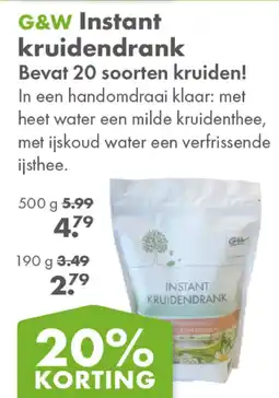 Gezond & Wel G&W Instant kruidendrank aanbieding