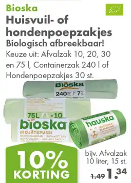 Gezond & Wel Bioska Huisvuil- of hondenpoepzakjes aanbieding