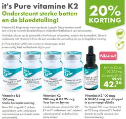 Gezond & Wel it's Pure vitamine K2 aanbieding