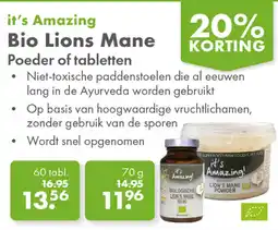 Gezond & Wel it’s Amazing Bio Lions Mane aanbieding