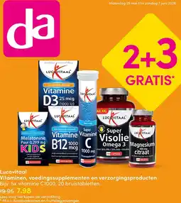DA Lucovitaal Vitaminen, voedingssupplementen en verzorgingsproducten aanbieding