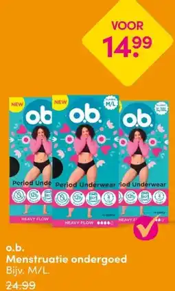 DA o.b. Menstruatie ondergoed aanbieding