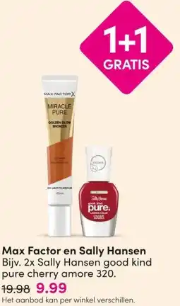 DA Max Factor en Sally Hansen aanbieding