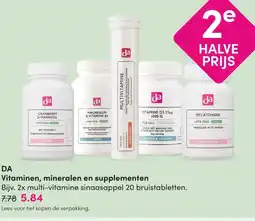 DA DA Vitaminen, mineralen en supplementen aanbieding