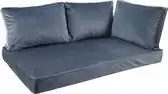 Bol.com Madison - Loungekussen - Tuinkussen - Palletkussen - Rugkussen - 4-delig - 120 x 80cm - Velvet Grijs aanbieding