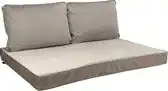 Bol.com Madison - Loungekussen - Tuinkussen - Palletkussen - Rugkussen - 3-delig - 120 x 80cm - Velvet Taupe aanbieding
