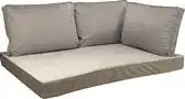 Bol.com Madison - Loungekussen - Tuinkussen - Palletkussen - Rugkussen - 4-delig - 120 x 80cm - Velvet Taupe aanbieding