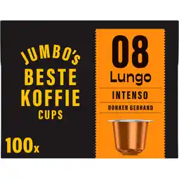 Jumbo Jumbo's Beste Koffiecups 08 Lungo Intenso 100 Stuks aanbieding