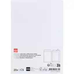 Jumbo HEMA Enveloppen Extra Sterk Zelfklevende Sluiting C5 20 Stuks aanbieding