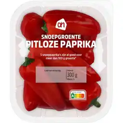 Albert Heijn AH Snoepgroente pitloze paprika rood aanbieding