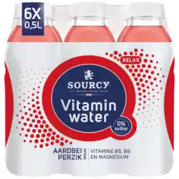 Albert Heijn Sourcy Aardbei perzik 6-pack aanbieding