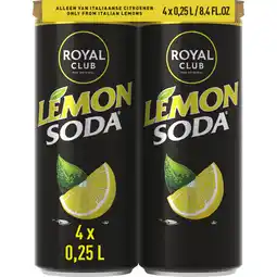 Albert Heijn Royal Club Lemon soda 4-pack aanbieding