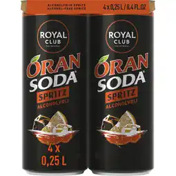 Albert Heijn Royal Club Oransoda spritz 4-pack aanbieding