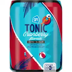 Albert Heijn AH Tonic cranberry flavour zero 4-pack aanbieding