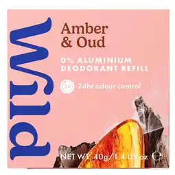 Holland & Barrett 2e product 50% korting | Wild Deodorant Amber & Oud Navulling - 40g aanbieding